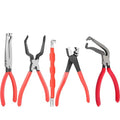 Automotive Electrical Disconnect Pliers Kit, Upgraded High-Carbon Steel Connector Release Tool Set with Straight & Angled Pliers and Terminal Removal Tool for Car Wiring Harness Repair - size: 5SET