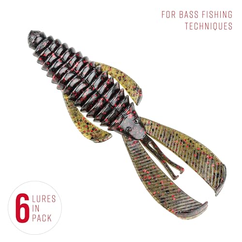 Strike King Rage Bug Fishing Lure, Soft Plastic Grub, Unique Design, Subtle Action - color: California Craw