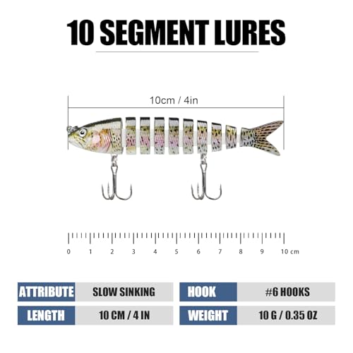TRUSCEND Shallow or Deep Diving Crankbait with BKK Hooks, Wobble Fishing Lures for Bass Trout Crappie Walleye, Sinking Lipless Vibe Crank Bait for Bass Pike, Amazing Swimbait for Family Fishing - color: B-4",0.35oz