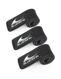 BLUEWING Fishing Rod Wraps Belts Pole Straps 9.8inch 3pcs Elastic Fish Rod Ties Jig for Spinning and Casting - color: Black