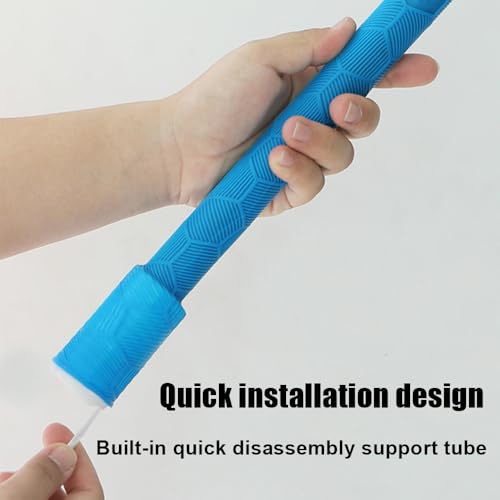 Fishing Rod Handle Cover, Silicone Fishing Pole Tube Sleeve with Non-Slip Design for 13mm-37mm Handle - color: Red