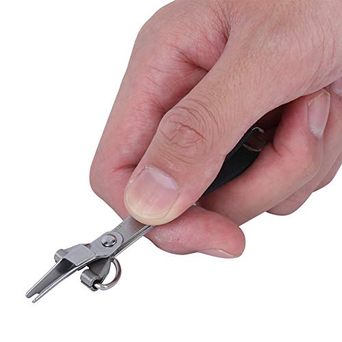 The 2 Pieces 4 in 1 Fly Line Clippers 2Pcs Fly Fishing Quick Knot Tool Fast Nail Knotter Lines Clipper Hook Eye Cleaner with Retractor Fishing Knot Tying Tool Quick Knot Tool Fast Nail Knot