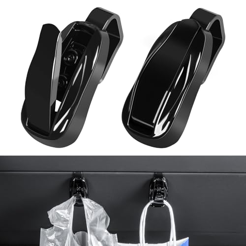 2PCS Glove Box Hook for Tesla Model Y 2026 Juniper [Cool Car Shape, Foldable] Glove Box Organizer Bag Holder Storage Hanger Clip for 2024-2026 Tesla Model 3 Highland and 2025-2026 New Model Y