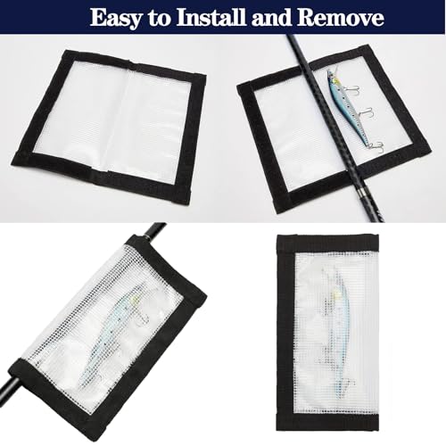 10 Pcs Fishing Lure Wraps Durable Clear PVC Lure Wrap for Fishing Rod Saltwater Hook Covers Fabric Lure Protector