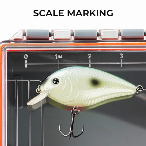 KastKing HyperSeal Waterproof Tackle Box, 3700 Deep Tackle Trays, Fishing Tackle Box Organizer With Exterior Stickers, Fishing Gear & Fishing Accessories Storage, 2 Packs No Compartment - size: 3700 Deep(2 Packs no compartment)