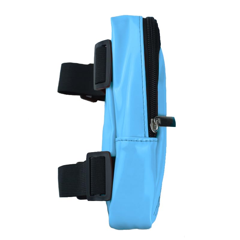 Glossy Thigh Bag | Leg Harness for Women | Outdoor Leg Pouch | Carnival Hiking Travel Fanny Pack with Adjustable Straps | Light Blue - color: Blue (light blue)