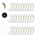 KANAMA Luminous Live Shrimp Hooks - High Carbon Steel Fishing Hooks Saltwater Corrosion Resistant Barbed Strong Hooks Freshwater Shrimp Walker, Ideal for Bass, Groupers, Pike, Catfish & More - size: M ×30