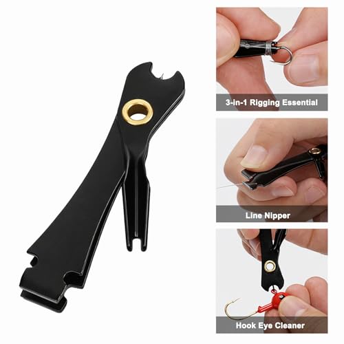 Aventik Fly Fishing Vest Tool Kit Fishing Gear with Fly Box Fly Fishing Forceps Nipper Retractor Fly Fishing Zinger Leader Straightener Beginner Fly Fishing Accessory Kit - style: H18MB+4in1