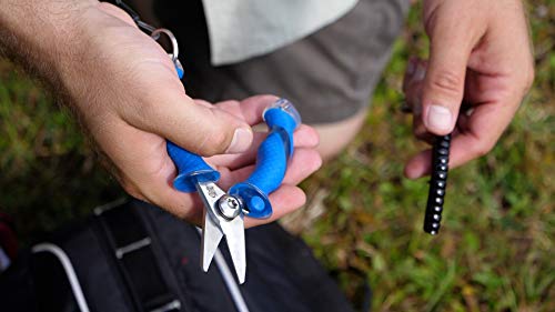 CUDA 5.25" Titanium Bonded Mini Snips Compact Durable Fishing Braid, Mono & Fluorocarbon Cutter for Saltwater & Freshwater Use with Internal Spring