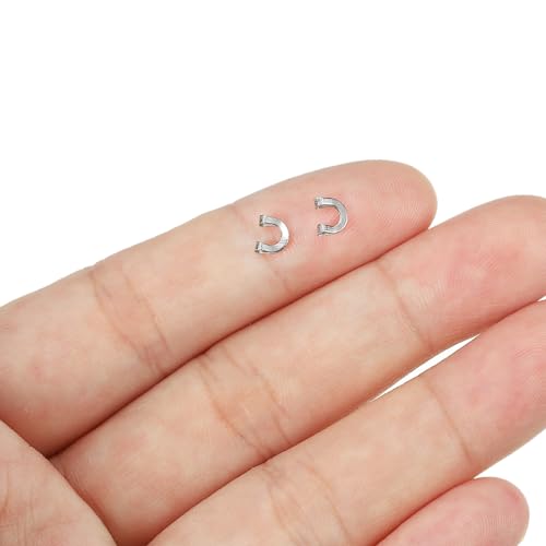 PATIKIL Fishing Spinner Clevis, Easy Spin U-Shaped Brass Links for Lure Fishing Spoon Spinnerbait Inline Parts Accessory - color: Silver Tone, size: 0.17"