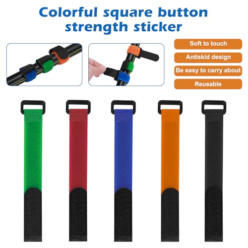 20Pcs Fishing Rod Belt Straps & Tackle Ties,Fishing Rod Holder Strap Angler's Accessory for Organizing and Protecting Fishing Rods Fit for Casting/Spinning/Fly Rods