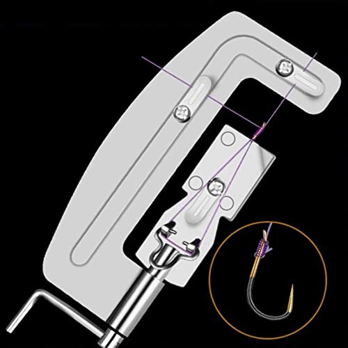 kobeIeen Stainless Steel Fishing Hook Tool Fishing Hook Tyer Knot Machine Tying Device Fishing Line Tyer Knotting Tools