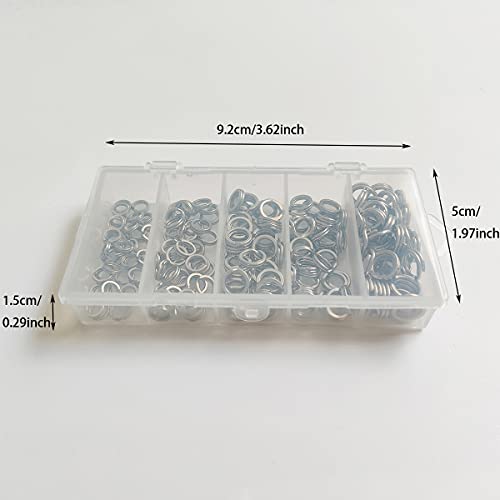 200 PCS Stainless Steel Fishing Split Rings Fishing Lures Connector Flat Stainless Steel Split Ring for Mini Key Chain Rings Open Jump Rings Connectors for Jewlery Making Findings Fishing
