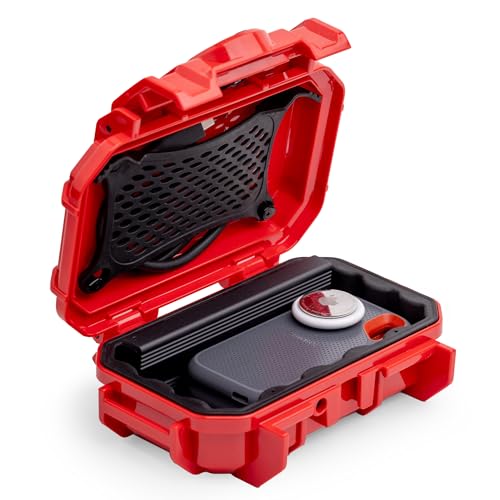 Evergreen 52 Waterproof Dry Box Protective Case - Travel Safe/Mil Spec/USA Made - for Cameras, Camping, Fishing, Hiking, Traveling, Water Sports, Knives, Survival (Red) - color: Red