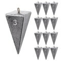 Pyramid Fishing Weights Sinkers for Fishing - size: 3oz, style: 12 Pack Kit