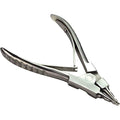 HTS 186P5 5" 2 Notch Bent Tip Stainless Steel Ring Opening Pliers - size: 186P5 5" 2 Notch Bent Tip
