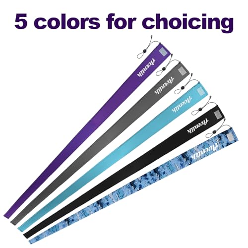 Aventik Lightproof Neoprene Rod Sleeve – Protective Fishing Rod Sock Cover with Hanging Loop & Adjustable Lanyard for Casting, Spinning & Trolling Rods - color: 2xGrey, size: Length: 52''/1.32m