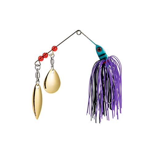 Alwonder 10 Pack Spinner Blades with Ball Bearing Swivels Tail Spinner Spinnerbait Lure Making Supplies Bass Lures Soft Lures - color: #3 Colorado Blades, Gold, 10pcs