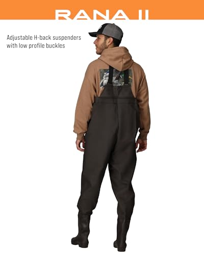 FROGG TOGGS Men's Rana II PVC Waterproof Fishing Boot Foot Chest Wader for Fishing - color: Brown