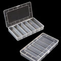 Vidifor 2 Pack 6 Grids Tackle Box Organizer Mascara Brushes Container Fishing Tackle Tray Box Plastic Storage Organizer Container for Crafts, Beads Earrings, Screws, Nail, Pins - size: 6 grids 2pcs no dividers