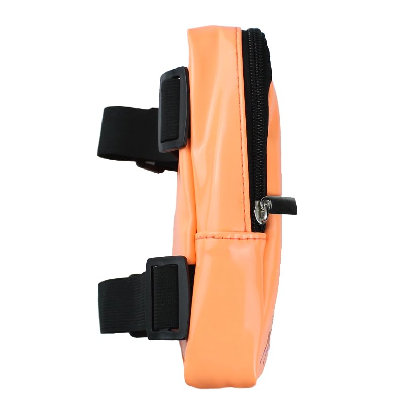 Glossy Thigh Bag | Leg Harness for Women | Outdoor Leg Pouch | Carnival Hiking Travel Fanny Pack with Adjustable Straps | Peach - color: Peach