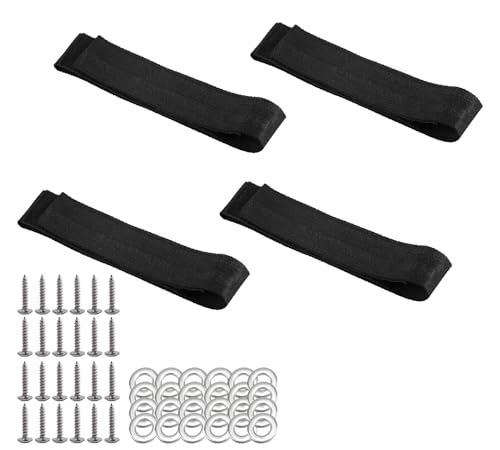 Fishing Rod Holders for Boat Deck,28.1'' Nylon Rod Straps( up to 5)，with Screws Secure for Fishing Boat Accessories