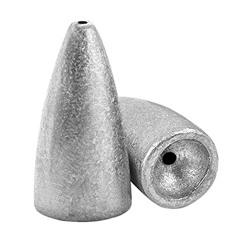 AMYSPORTS Bullet Drop Weights Sinkers Kit Saltwater Removable Fishing Sinkers Tackle Lead Bass Fishing Sinkers Shot Casting Freshwater - size: Size1 (1/14oz.) 50 pcs