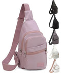 EVANCARY Small Sling Bag Crossbody Bags for Women Men, Sling Backpack Chest Daypack Cross Body Bag for Travel Outdoor - color: Pink Purple