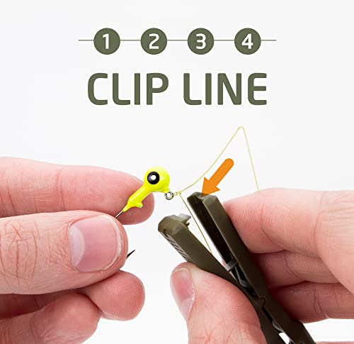 Fishing Knot Tying Tool/Jig Head and Hook Eyelet Grip/Line Threader/Clipper for Shaky Hands and Poor Eyesight. Tackle Box Accessory. | Jig Head and Hook Eyelet Grip, Line Threader, Clipper, For Shaky Hands and Poor Eyesight, Tackle Box Accessory