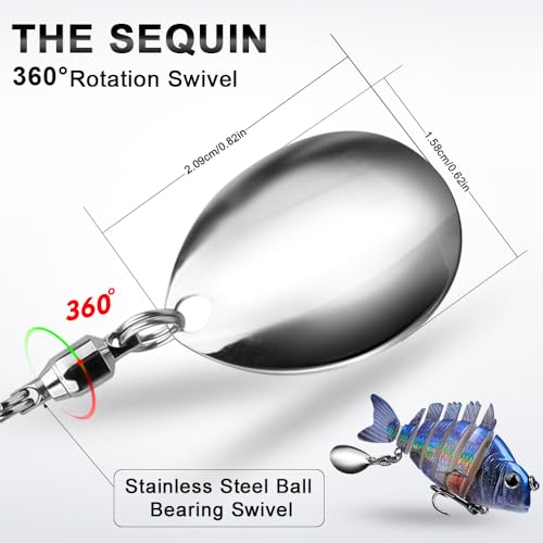 Crankbait Fishing Lure Pike Muskie Lures Lifelike Multi Jointed Swimbait Segement Hard Minnow Bait Treble Hook - color: HS078FGHIJ-5pcs/set