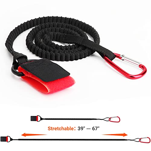 Paddle Leash Safety Rod Bungee Rod Holder Gripping Gear Leash with Innovative Gel Grip to The Paddle or Rod for Kayaking, Canoeing
