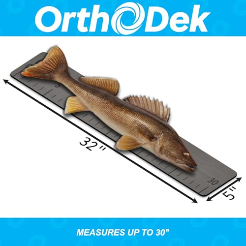 30" Fish Ruler for Boats, Laser Engraved Peel and Stick EVA Foam Fish Measuring Board, Fishing Measurement Tape for Fishing Boats, Yachts, Kayaks - color: Gray
