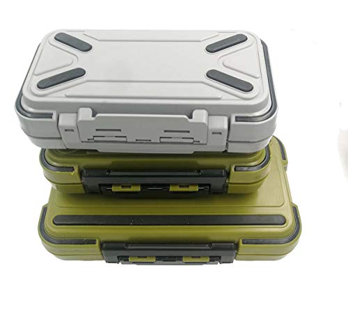 Waterproof Fishing Lure Box Spoon Hooks Baits Storage Tackle Box Containers for Casting Fishing Fly Fishing,Large/Medium/Small Lure Case - color: Green-Medium