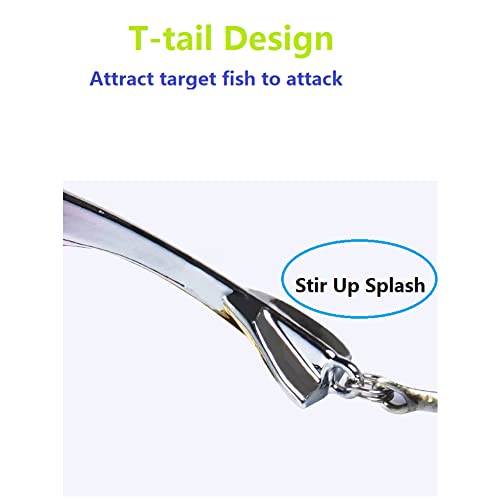 Fishing Lures Spoon VIB Tail Spinners Bait Metal Sinking Lures Fishing Jigs Blade Baits Bass Crankbait Fishing Spinner Blade for Bass Fishing Lure Kit with Tackle Box