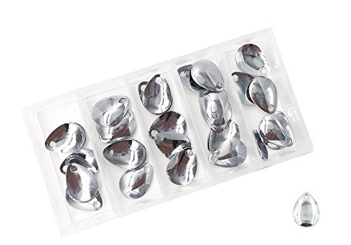 Fishing Spinner Blades for Lure Making - 50pcs/Box Colorado Willow Spinner baits Blades Bulk for DIY Spoons Spinnerbaits Walleye Fishing Rig Make - Silver Gold Size #1#2#3 - color: Silver Colorado, size: #1