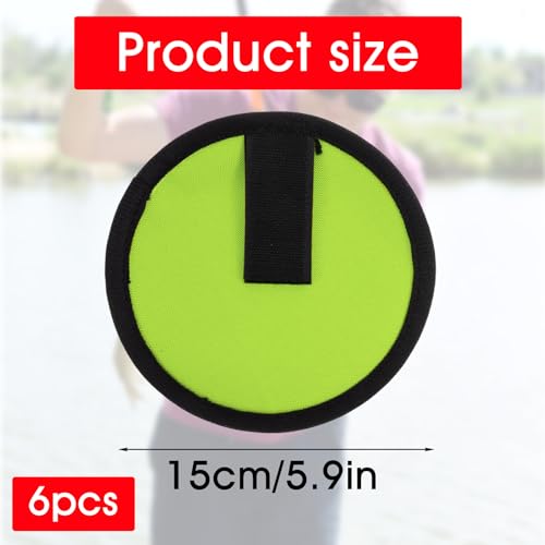 Larrel 6 Pack Fishing Lure Wraps Fishing Rod Sleeves Lure Cover Fish Hook Covers Bait Storage Protectors Rod Sleeve Guard, Green