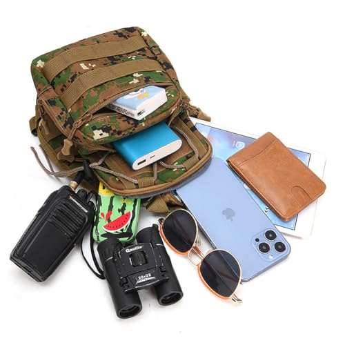 Viriber Tactical Backpack, Waterproof Military Cross-body Molle Sling Shoulder Backpack Chest Bag for Outdoor Every Day Carry Green - color: Green