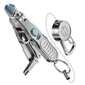 3-in-1 Portable Fishing Line Cutter with Retractor,Mini Stainless Steel Clippers with Retractable Zinger, Universal for Monofilament, Fluorocarbon & Braided Lines,Fly Tying Scissors for Men
