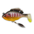 USA Bass Tackle - Hand Poured Underspin Gill - Weedless Gilly Paddletail Sleeper Swimbait with Bass-Tech Soft Plastic & Owner Mega Jig Hook Largemouth Smallmouth Spotted Bass - color: Standard Gill, size: 3/8