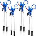 Libima 4 Pcs Fishing Rod Holders for Bank Fishing Rod Pole Holders 360 Degree Adjustable Stainless Steel Fishing Rod Stand Universal Folding Catfishing Equipment Bracket for Ground Catfish Father Gift