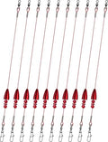 Texas Rigs 10 Pack, Pre-Rigged Bass Fishing Rig with Bullet Weight, Swivel & Snap, Weedless Soft Plastic Rig for Largemouth & Smallmouth Bass - color: Blood, size: 1/2oz