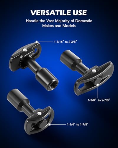 Orion Motor Tech Rear Axle Bearing Puller Tool Kit and Slide Hammer Set, Axle Seal and Bearing Remover Set with Slide Hammer Yoke and 3 Rear Axle Puller Adapters, 1-1/4" to 2-7/8" IDs - style: Puller Adapter and Hammer Set