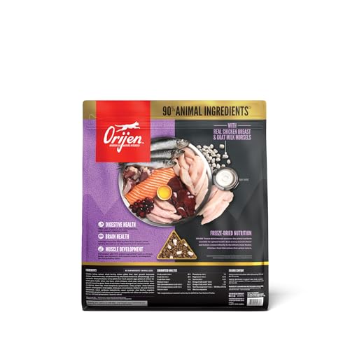 ORIJEN Wild Reserve Dry Cat Food Free-Run Chicken & Wild-Caught, 3.5lb Bag | WHOLEPREY Ingredients, Freeze Dried, Fresh or Raw Ingredients, High Protein, Made in the USA, Digestive Health, Real Chicken - size: 3.5 Pound (Pack of 1)