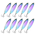 Fishing Spoons Lures, Metal Saltwater Treble Trout Lures Jigging Spoon with Treble Hooks Casting Spinner Baits - color: Colorful, size: 28g / 1 oz