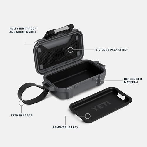 YETI LoadOut GoBox Collection, Divided Waterproof Cargo Case, Dry Box, Camera Case, Fishing Tackle Box - color: Black, size: GoBox 1