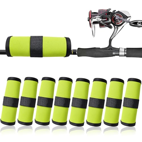 8 Pack Fishing Lure Covers，Lure Wraps for Fishing Rod，Fishing Hook Bait Covers - color: Lemon Green
