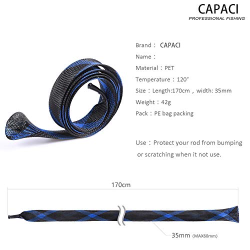 Fishing Rod Sleeve Braided Mesh Rod Protector Fishing Rod Sock Cover Pole Glove Tools 10 Pcs