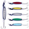Fishing Lures - Trout & Bass Walleye Lures, Saltwater Fishing Spoons 5pcs with Box