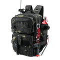 Small Fishing Backpack with Rod Holder, Water-Resistant Tackle Backpack, Fishing Tackle Bag for Box Storage, Fishings Gear & Outdoor Camping