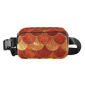 Red Fish Scale Fashionable Fanny Pack Waist Bag for Women Men Large Capacity Crossbody Shoulder Bag with Adjustable Strap for Workout Running Hiking